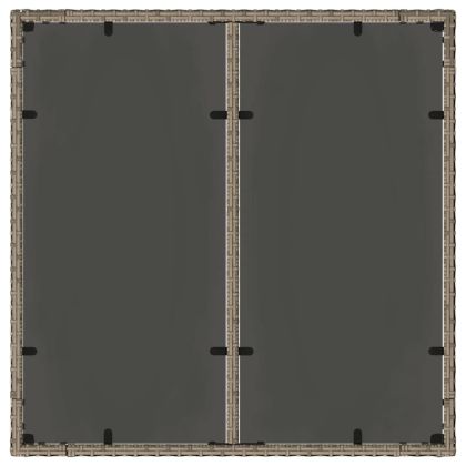 Комплект за хранене в градината 5 pcs Сив полиратан