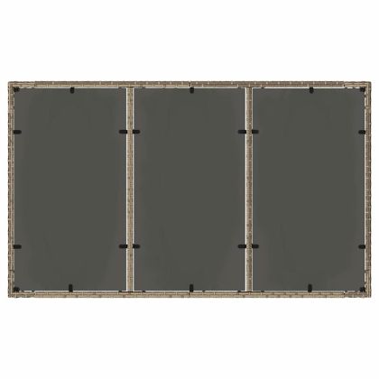 Комплект за хранене в градината 7 pcs Сив полиратан