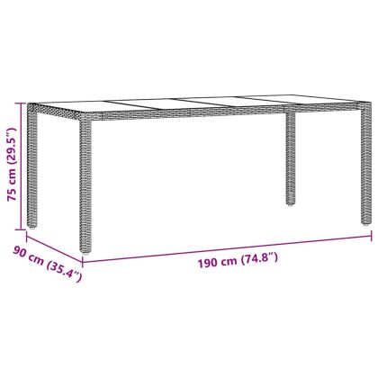 Комплект за хранене в градината 7 pcs Сив полиратан