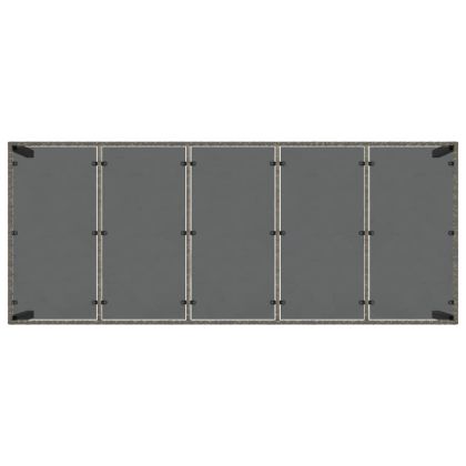 Комплект за хранене в градината 9 pcs Сив полиратан