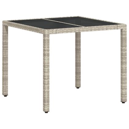 Комплект за хранене в градината 5 pcs Светлосиво полиратан