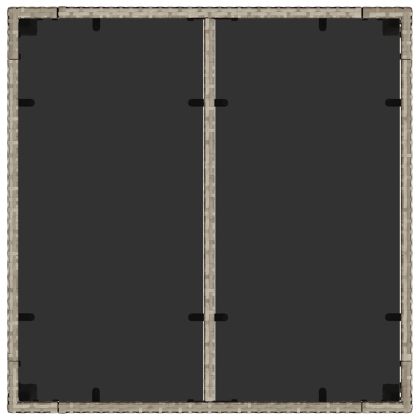 Комплект за хранене в градината 5 pcs Светлосиво полиратан