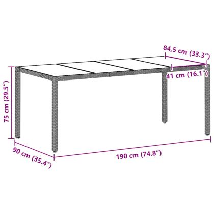 Комплект за хранене в градината 7 pcs Светлосиво полиратан