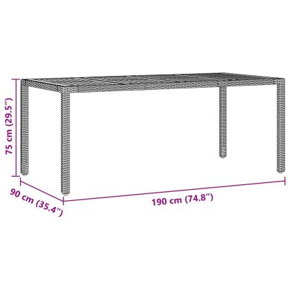 Комплект за хранене в градината 7 pcs Сив полиратан