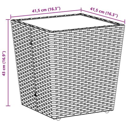 Градински бистро комплект 3 pcs Черно полиратан