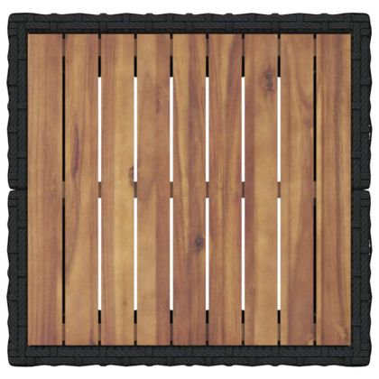 Градински бистро комплект 3 pcs Черно полиратан