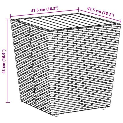 Градински бистро комплект 3 pcs Черно полиратан