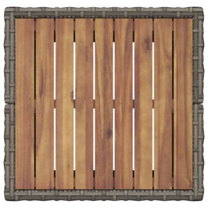 Градински бистро комплект 3 pcs Сив полиратан