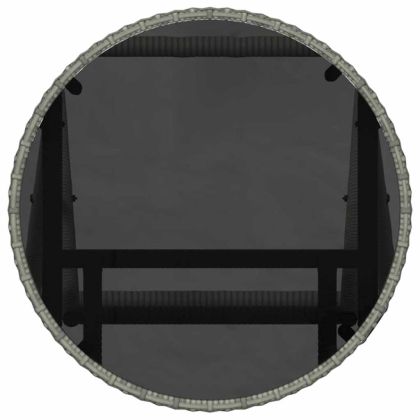 Градински бистро комплект 3 pcs Сив полиратан