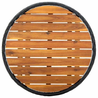 Градински бистро комплект 3 pcs Черно полиратан