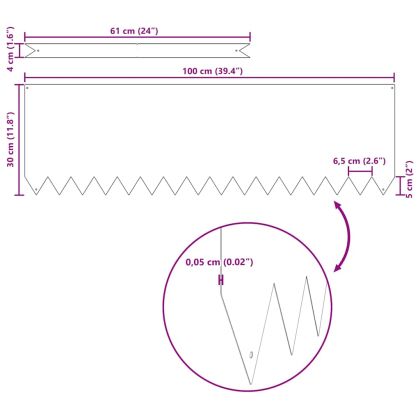 Ограда за трева 30 pcs Маслинено зелено 100 x 0,05 x 30 см