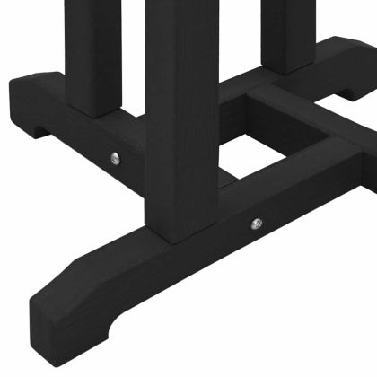 Комплект бар за градина 3 pcs Черно HDPE