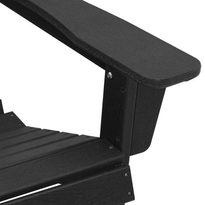 Градински стол 3 pcs Черно Полиетилен