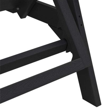 Шезлонг 3 pcs Черно Полиетилен