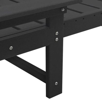 Шезлонг 3 pcs Черно Полиетилен