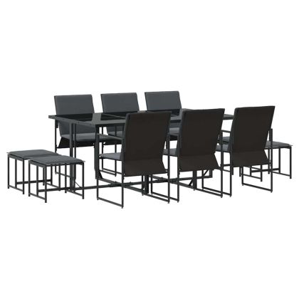 Комплект за хранене в градината 11 pcs Черно Стомана