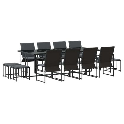 Комплект за хранене в градината 13 pcs Черно Стомана