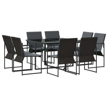 Комплект за хранене в градината 9 pcs Черно Стомана
