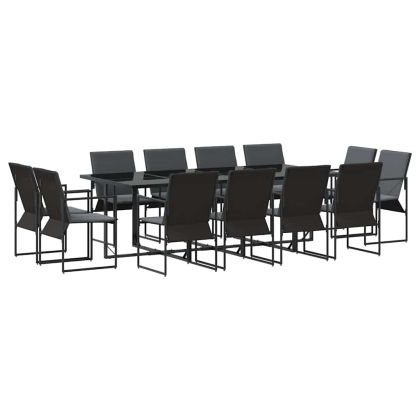 Комплект за хранене в градината 13 pcs Черно Стомана