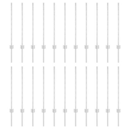 Стълб за ограда. 22 pcs Сребрист 120 cm Стомана