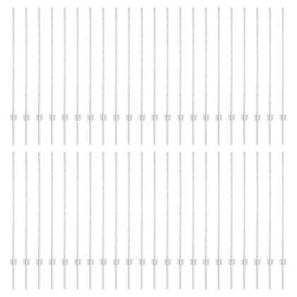 Стълб за ограда. 44 pcs Сребрист 160 cm Стомана