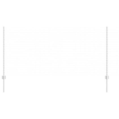 Стълб за ограда. 44 pcs Сребрист 160 cm Стомана