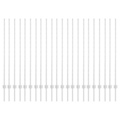 Стълб за ограда. 22 pcs Сребрист 180 cm Стомана