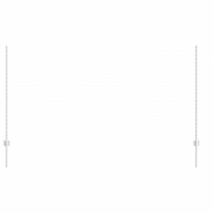 Стълб за ограда. 44 pcs Сребрист 180 cm Стомана
