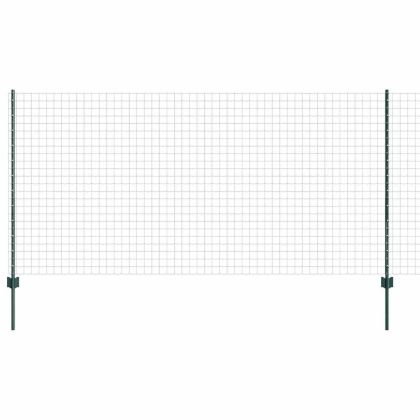 Ограда с пост Зелен 1,2 x 10 m Стомана и PVC