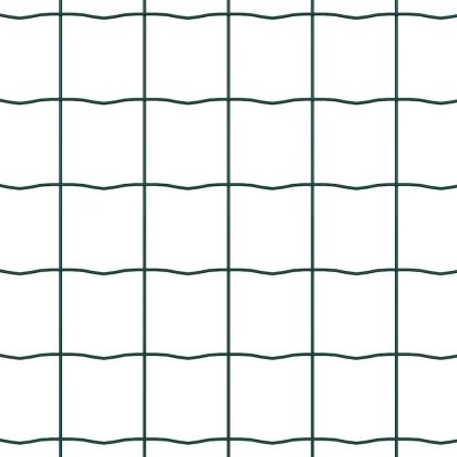 Ограда с пост Зелен 1,2 x 10 m Стомана и PVC