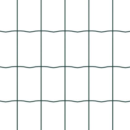 Ограда с пост Зелен 1,2 x 25 m Стомана и PVC