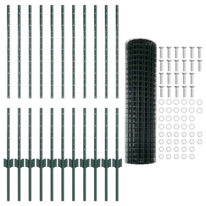 Ограда с пост Зелен 1 x 25 m Стомана