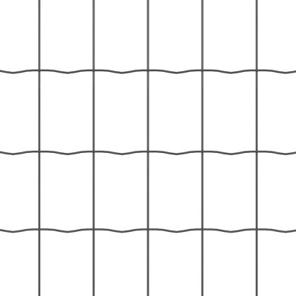 Ограда с пост Сив 1 x 25 m Стомана и PVC