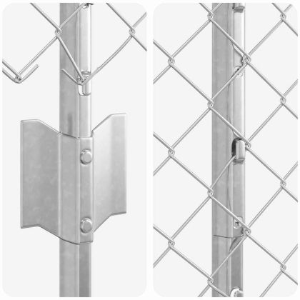 Ограда с пост Сребрист 1,5 x 10 m Стомана