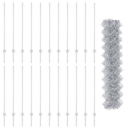Ограда с пост Сребрист 1,2 x 25 m Стомана
