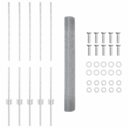 Ограда с пост Сребрист 1 x 10 m Стомана