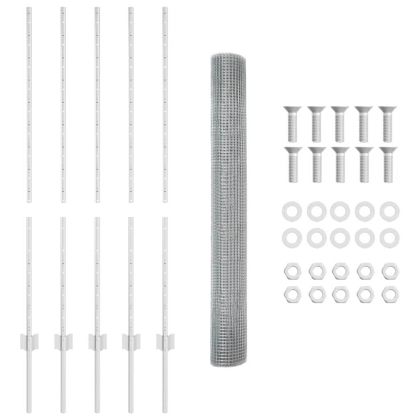 Ограда с пост Сребрист 1,2 x 10 m Стомана