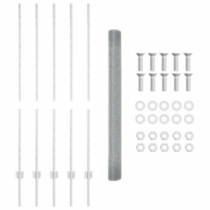 Ограда с пост Сребрист 1,4 x 10 m Стомана