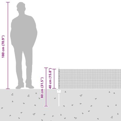 Ограда с пост Сребрист 0,4 x 25 м Стомана