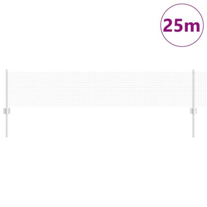 Ограда с пост Сребрист 0,4 x 25 м Стомана