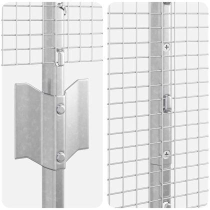 Ограда с пост Сребрист 1,6 x 25 m Стомана