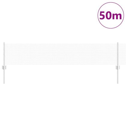 Ограда с пост Сребрист 0,4 x 50 м Стомана