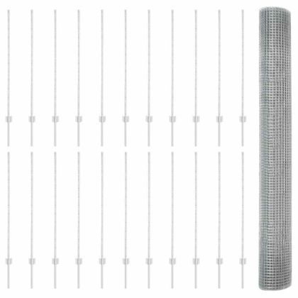 Ограда с пост Сребрист 1,2 x 50 m Стомана