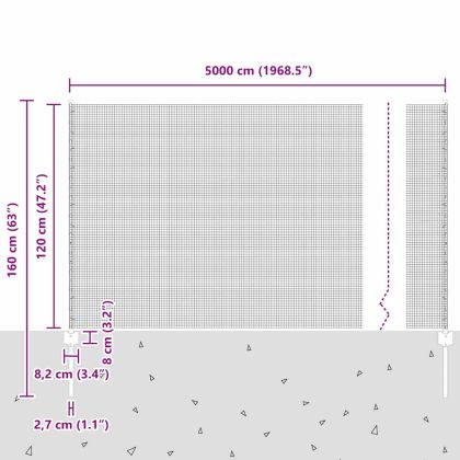 Ограда с пост Сребрист 1,2 x 50 m Стомана