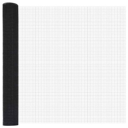 Ограда с пост Сив 1,2 x 10 m Стомана и PVC