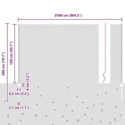 Ограда с пост Зелен 1,5 x 25 m Стомана