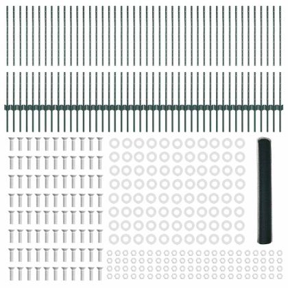 Ограда с пост Зелен 1 x 100 m Стомана и PVC