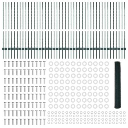 Ограда с пост Зелен 1,2 x 100 m Стомана и PVC