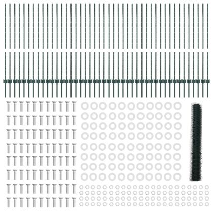 Ограда с пост Зелен 1,2 x 100 m Стомана и PVC
