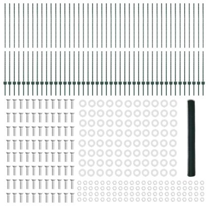 Ограда с пост Зелен 1,5 x 100 м Стомана и PVC